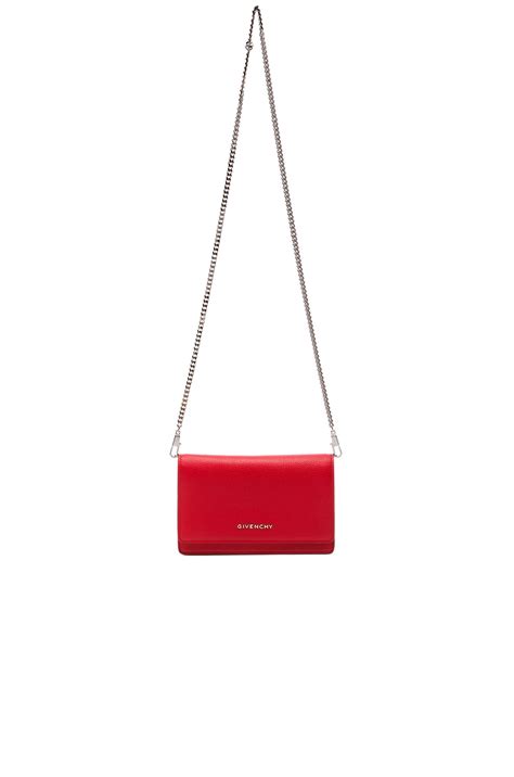 Givenchy Pandora Chain Wallet in Medium Red 